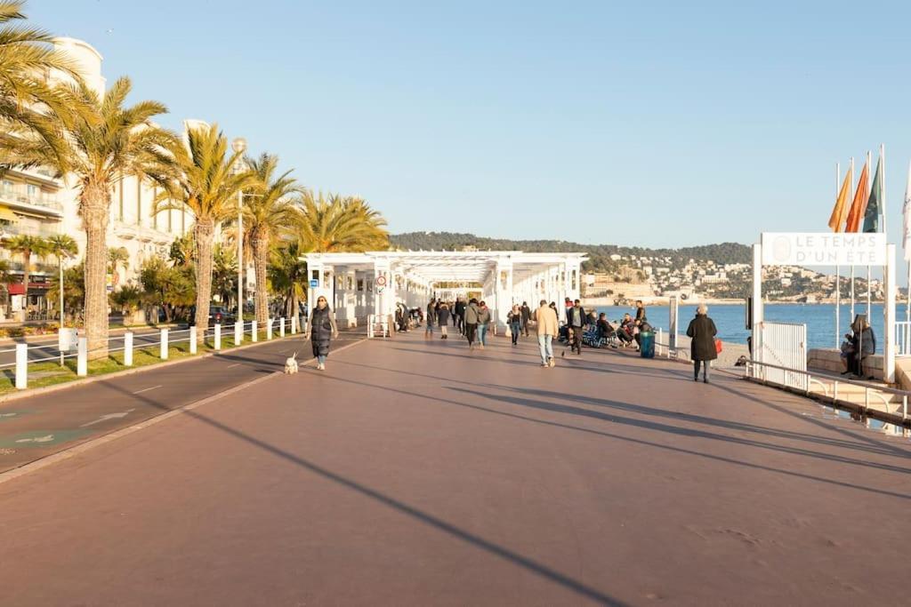 شقة Promenade, 2Pieces Chic Et Clim Avec Terrasse نيس المظهر الخارجي الصورة