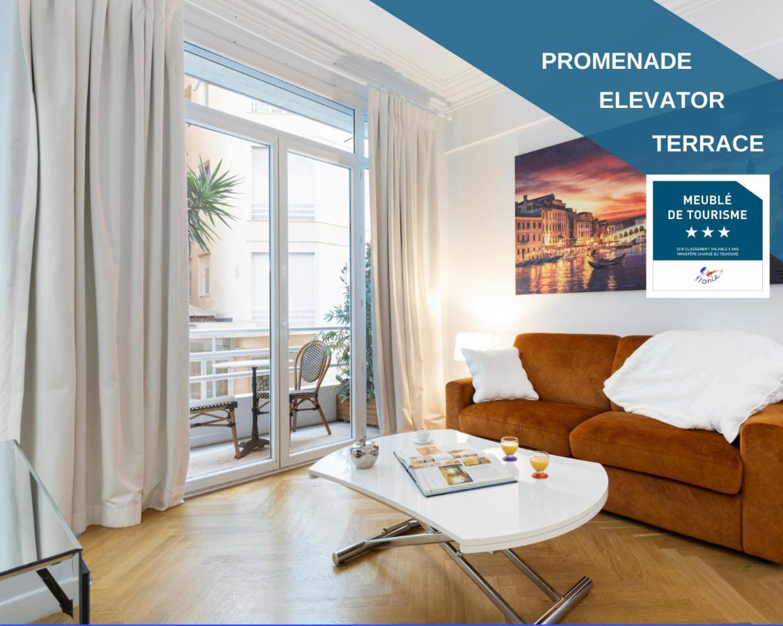 شقة Promenade, 2Pieces Chic Et Clim Avec Terrasse نيس المظهر الخارجي الصورة